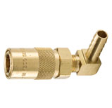 PARKER Moldmate Series Coupler - Brass Body, Silicone Seal, 90°