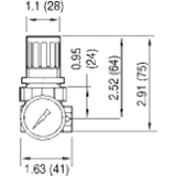 Wilkerson Carded Miniature Regulator Drawing