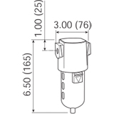 Wilkerson EconOmist&reg; Compact Lubricator Drawing