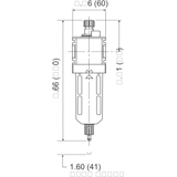 Wilkerson EconOmist® Compact Lubricator Drawing