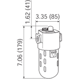 Wilkerson EconOmist&reg; Standard Lubricator Drawing