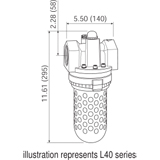 Wilkerson EconOmist&reg; Standard Lubricator Drawing