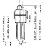 Series 1 Micro-Fog Lubricator - High Pressure Drawing