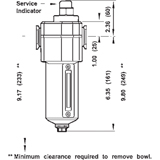 Wilkerson Series 1 Oil Removal (Coalescing) Filter Drawing