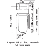 Wilkerson Series 1 Oil-Fog Lubricator Drawing