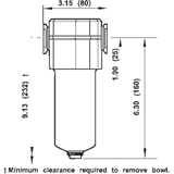Wilkerson Series 1 Oil Vapor Removal Filter Drawing